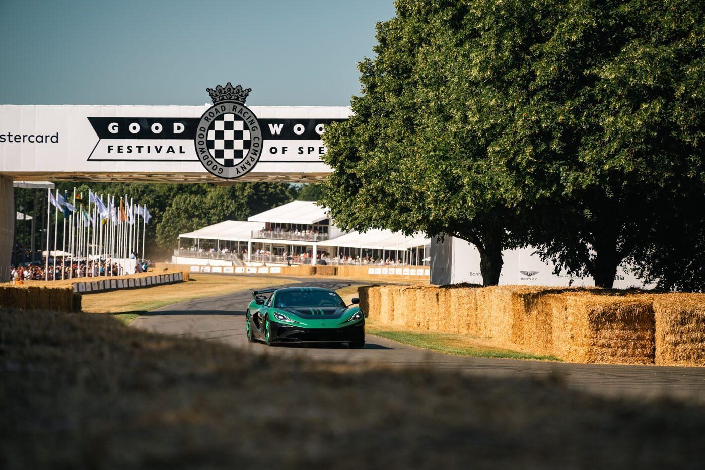 Contemporary hypercar on the hill climb at Goodwood Festival of Speed