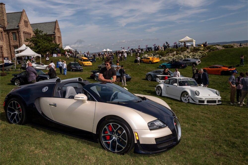 Bugatti displayed at Rough Point during Newport Motor Week